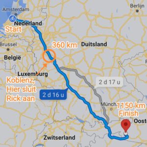 Fietsroute naar Oostenrijk binnen één week