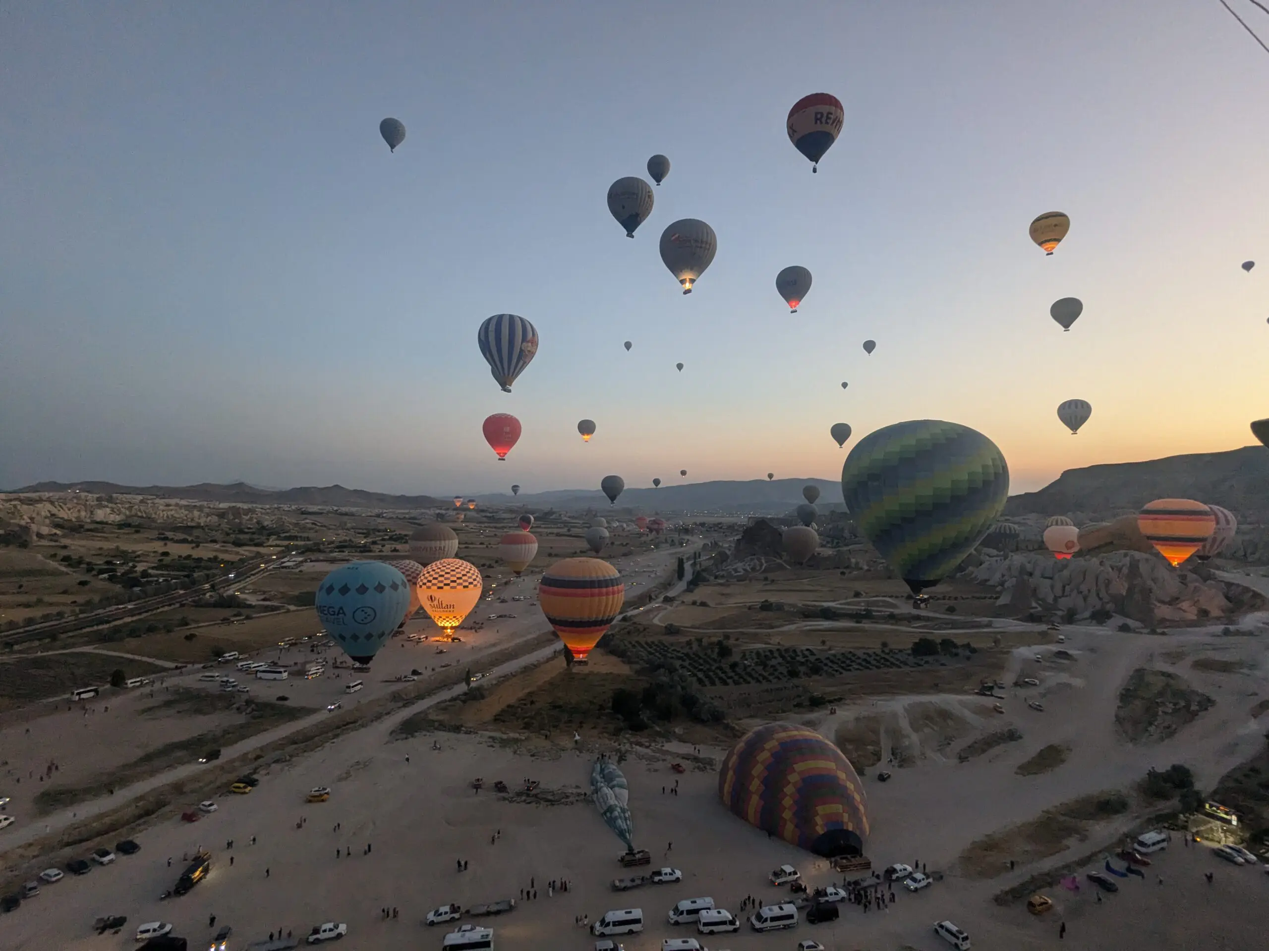 Luchtballonnen in Cappadocië