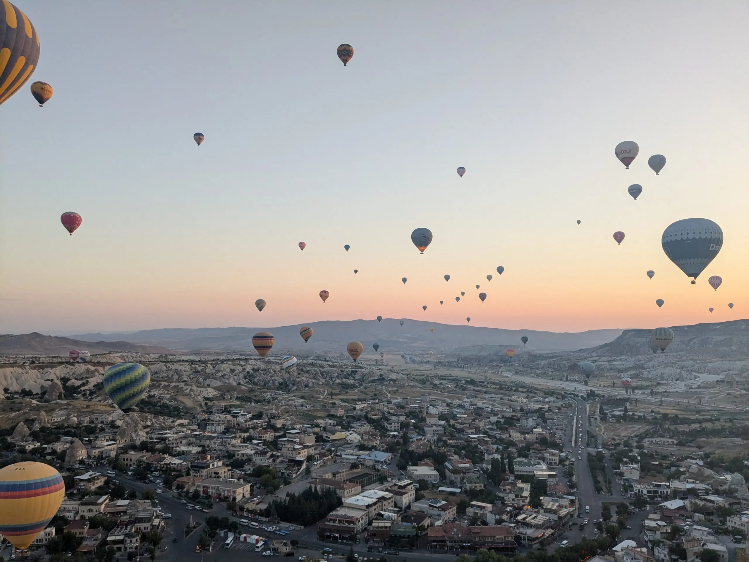 Luchtballonnen in Cappadocië